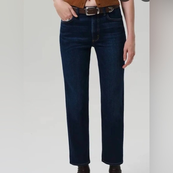 Citizens Of Humanity Denim - CITIZENS OF HUMANITY Sz 29 Premium Vintage Caia Dark Blue Straight-Leg Jeans